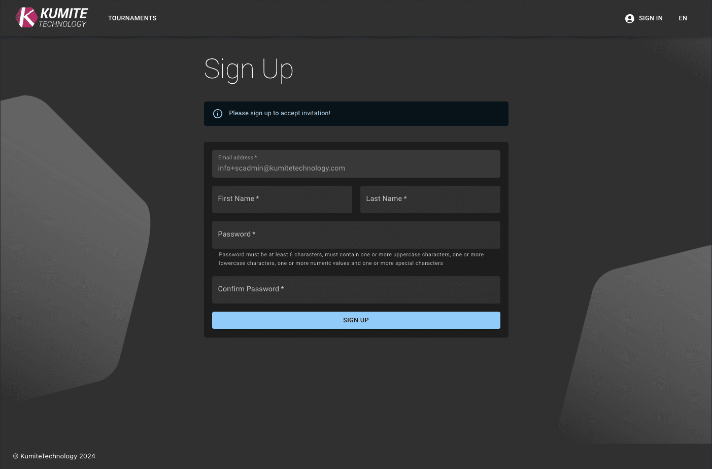 Invitation Email